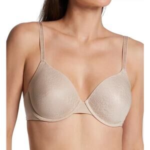 Natori Full Figure Memory Foam Convertible Contour Bra Nude Size 40H 1257